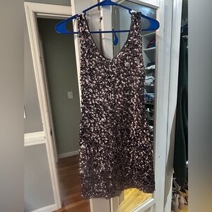 Sequin Party Dress - Silver